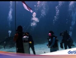 Mengibarkan Bendera Sang Merah Putih Di Bawah Laut Indonesia