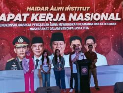 Gelar Rakernas, Haidar Alwi Institute Beri Apresiasi Di Prabowo, Dasco, dan Kapolri