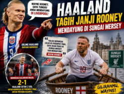 Haaland Tagih Janji Rooney Mendayung Hingga Sungai Mersey