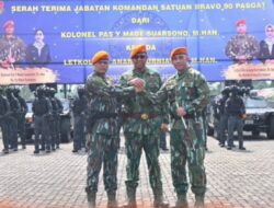 Letkol Pas Anang Kurniawan Resmi Jabat Dansatbravo 90 Pasgat
